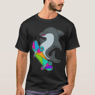 T-shirt Dolpin comme patineur avec skateboard