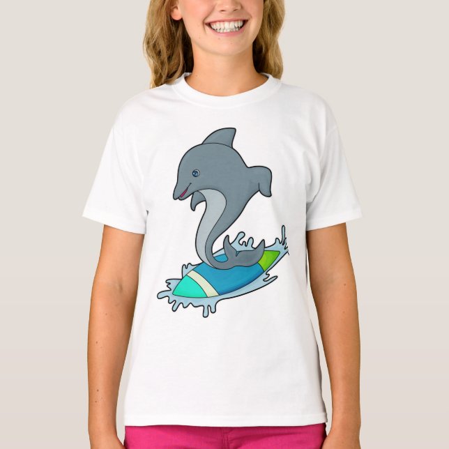 T-shirt Dolpin comme Surfer avec Surfer (Devant)