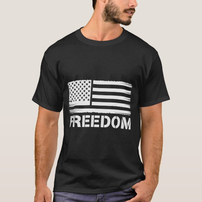 T-shirt Dom Vintage America Flag  (Devant)