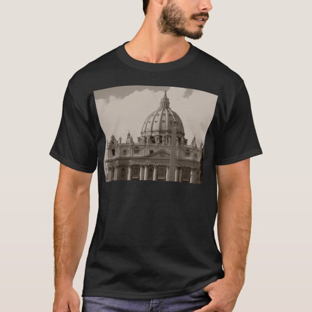T-shirt Dôme de la basilique Saint-Pierre de Rome (Devant)