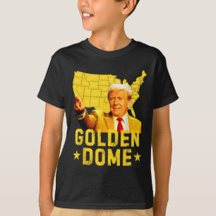 T-shirt Dôme doré Trump Grande carte américaine patriotiqu