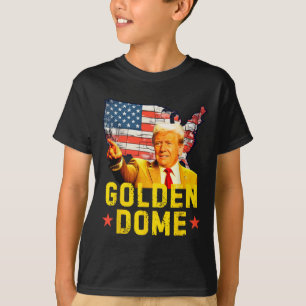 T-shirt Dôme Doré Trump Grande Carte Américaine Patriotiqu