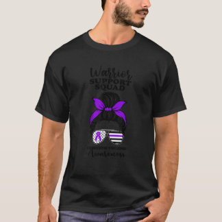 T-shirt Domestic Violence Aware Ribbon Messy Bun Suppo
