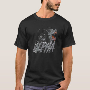 T-shirt Dominant prédateur Alpha Effrayant Wolf Visage Wil