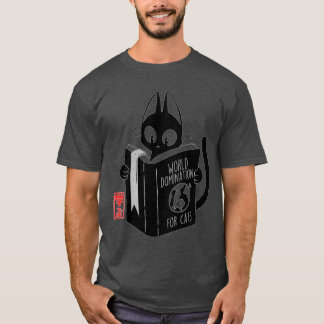T-shirt domination mondiale pour les chats drôle ami chat