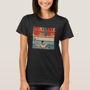 T-shirt Dominer Ou Noyer Vintage Water Polo Joueur Sport