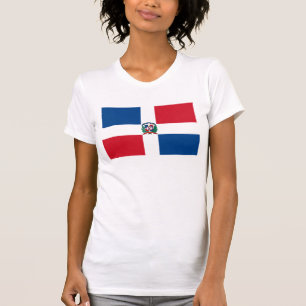 T-shirt dominicain de drapeau