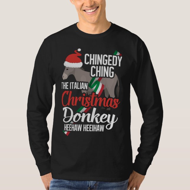 T-shirt Dominick L'âne de Noël Italie Noël Do (Devant)