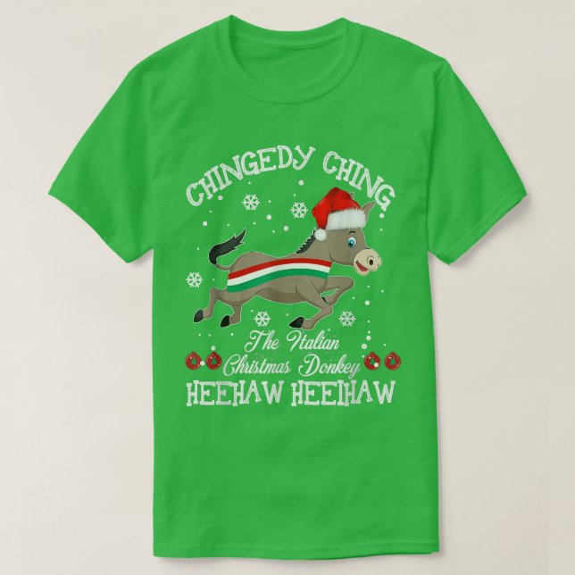T-shirt Dominick L'âne de Noël L'âne italien Chris (Design devant)