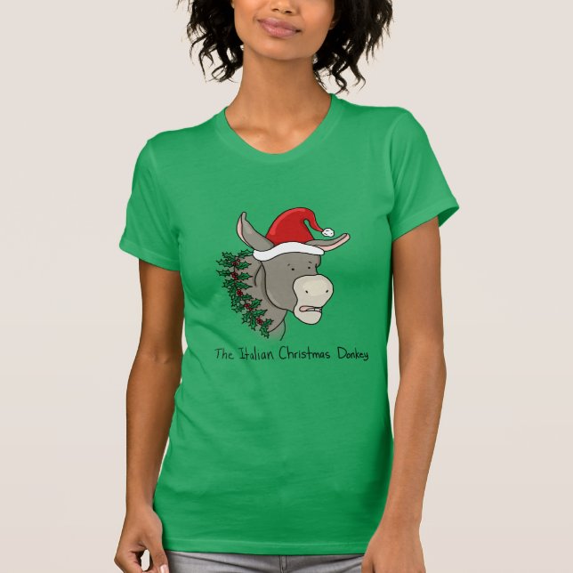 T-shirt Dominick l'âne italien de Noël (Devant)