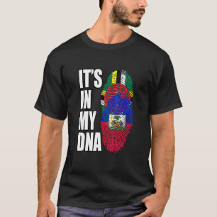 T-shirt Dominique Et Haïti Mélangent L'ADN Patrimoine Du D