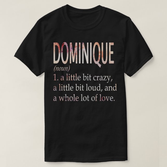 T-shirt Dominique Fille Nom Définition (Design devant)