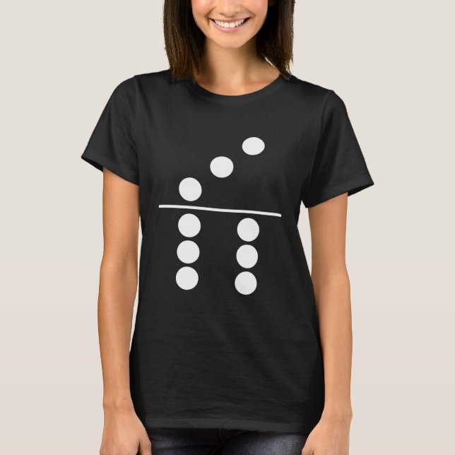 T-shirt Domino Costume 3 6 Matching Family Easy Group Hall (Devant)