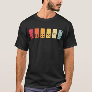 T-shirt Domino Tile Board Jeu femmes Dominos retro de