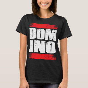 T-shirt Dominoes Domino Tiles Domino Effet Carte Jeu Tac