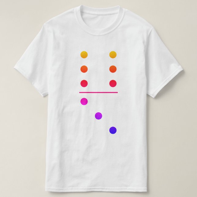 T-shirt Dominos Costume de groupe 6-3 (Design devant)