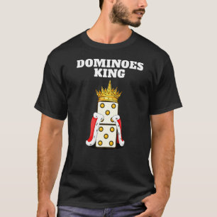 T-shirt Dominos King Mens Dominoes Joueurs Garçons Dominos