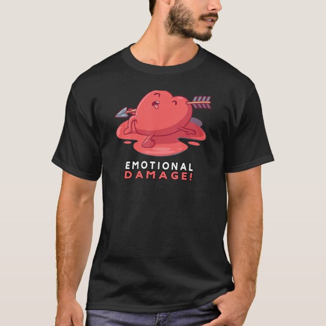 T-shirt Dommages Émotionnels Dit Gamer Internet Slang Son  (Devant)