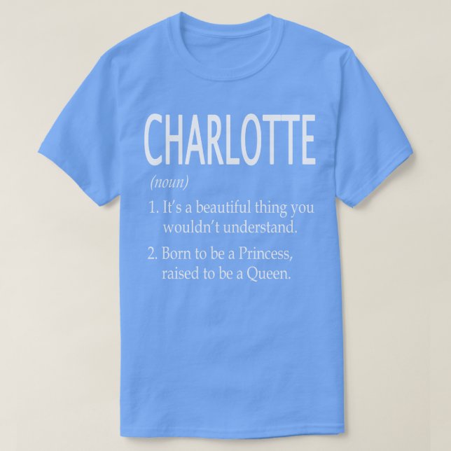 T-shirt Don Charlotte Name (Design devant)