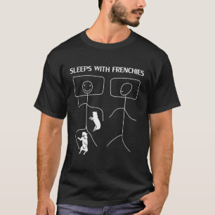 T-shirt Don de chien  Dormir avec des Français