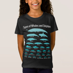 T-Shirt Don de dauphins pour fille Design beauté