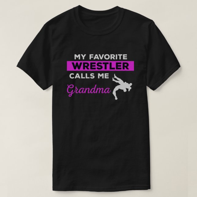 T-shirt Don de grand-mère de lutte amusante (Design devant)
