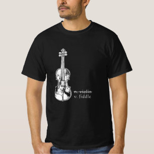 T-shirt Don de musique country Fiddle Not Violin Bluegrass