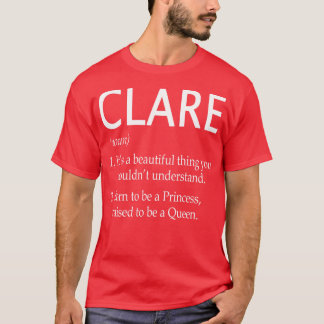 T-shirt Don de nom Clare 105