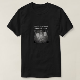 T-shirt Don de rein, sauver des vies, noir
