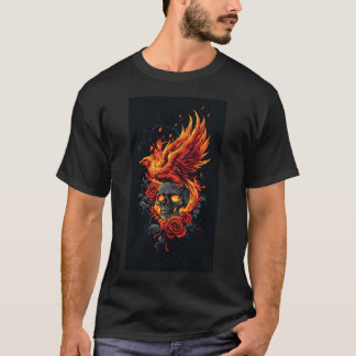 T-shirt Don de renaissance : du crâne au phénix