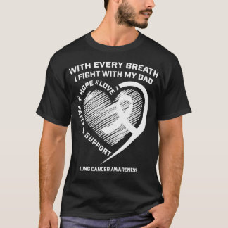 T-shirt Don de sensibilisation au cancer du poumon papa Po