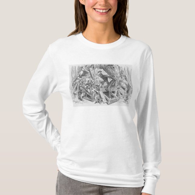 T-shirt Don don Quichotte combattant les marionnettes (Devant)