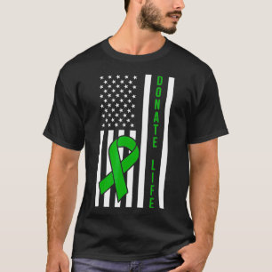 T-shirt Don Life USA Drapeau Orgue Poumon Rein Donateur Ri