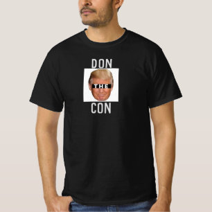 T-SHIRT "DON THE CON" B/W "DON THE CON FOR PRISON 2020"