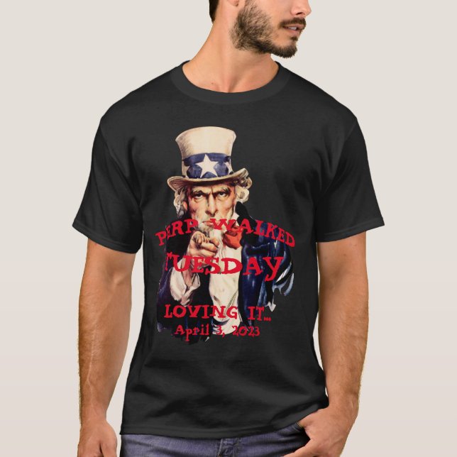 T-shirt Don the Con Perp Marche Mardi 2023 Oncle Sam (Devant)