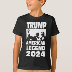 T-shirt Don Trump 2024 à l'abri des balles Ne jamais se re