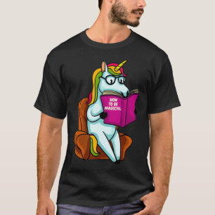 T-shirt Don Unicorn Librarian Pour Un Livre De Lecture D'E