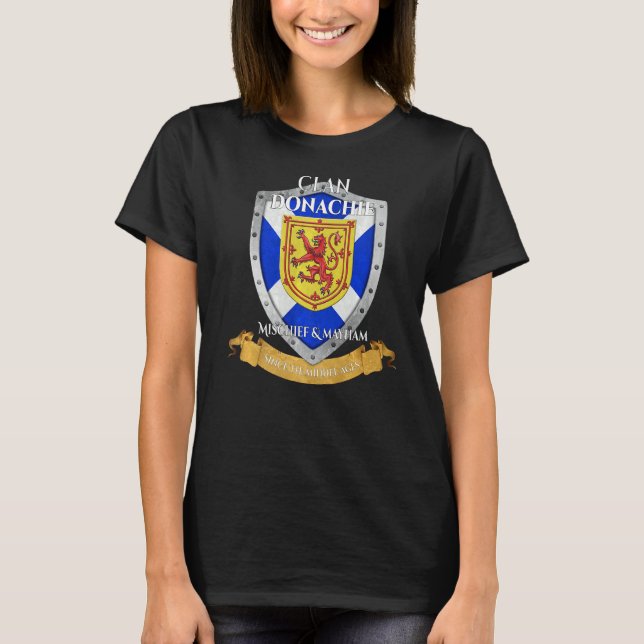 T-shirt Donachie Scottish Family Clan Scotland Shield (Devant)