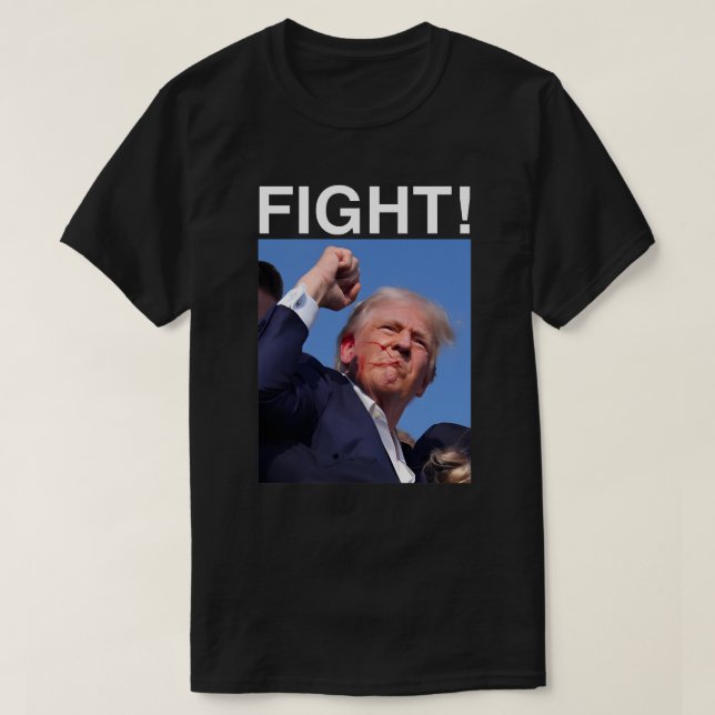 T-shirt Donald Trump 2024 A Été Victime D'Une Blessure Sur (Design devant)