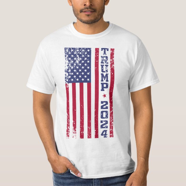 T-shirt Donald Trump 2024 en détresse (Devant)
