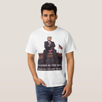 T-shirt Donald Trump 2024 Mur Art avec drapeau américain
