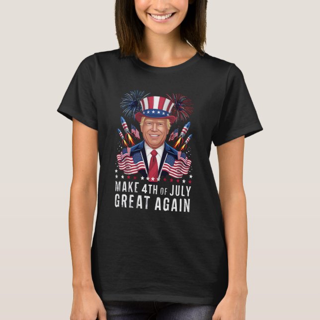 T-shirt Donald Trump 4 juillet sa grandeur (Devant)