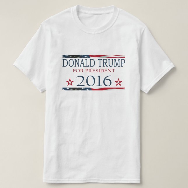 T-shirt Donald Trump à la présidence 2016 USA FLag (Design devant)