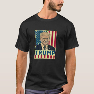 T-shirt Donald Trump American Pop Art Vintage États-Unis A
