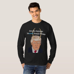 T-shirt Donald Trump avec des klaxons de diable d'atout