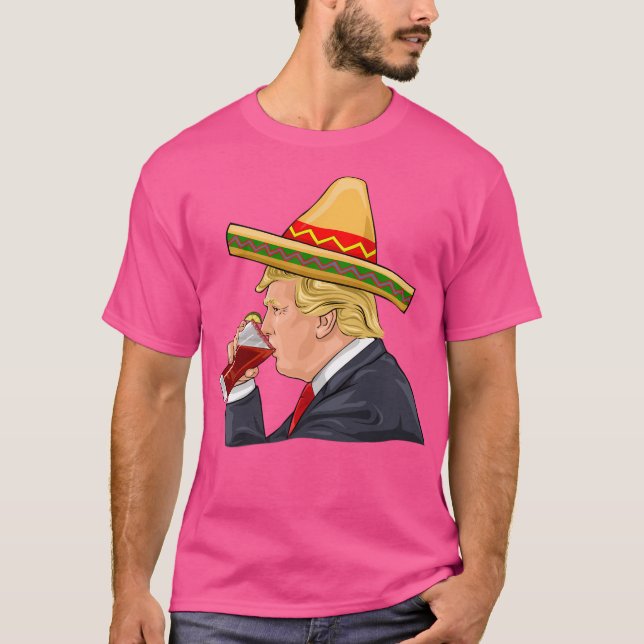 T-shirt Donald Trump buvant Michelada (Devant)