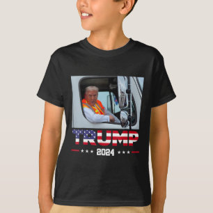 T-shirt Donald Trump Circule Dans Le Camion À Déchets 1