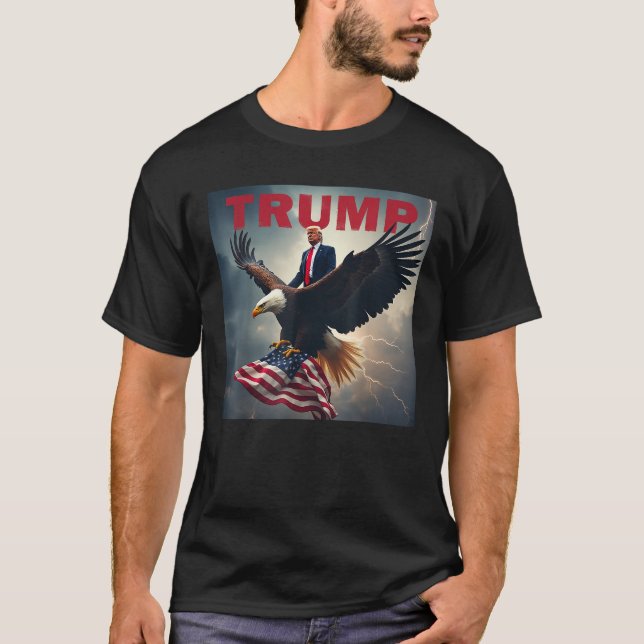 T-shirt Donald Trump Eagle USA Président Amérique (Devant)