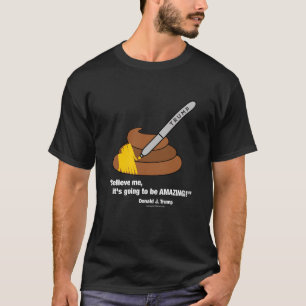 T-shirt Donald Trump essaye de couvrir s#%t de stylo d'or