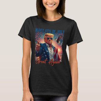 T-shirt Donald Trump Feu patriotique Faire 4 juillet G